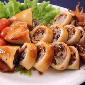 Bento Mực Nhồi Thịt